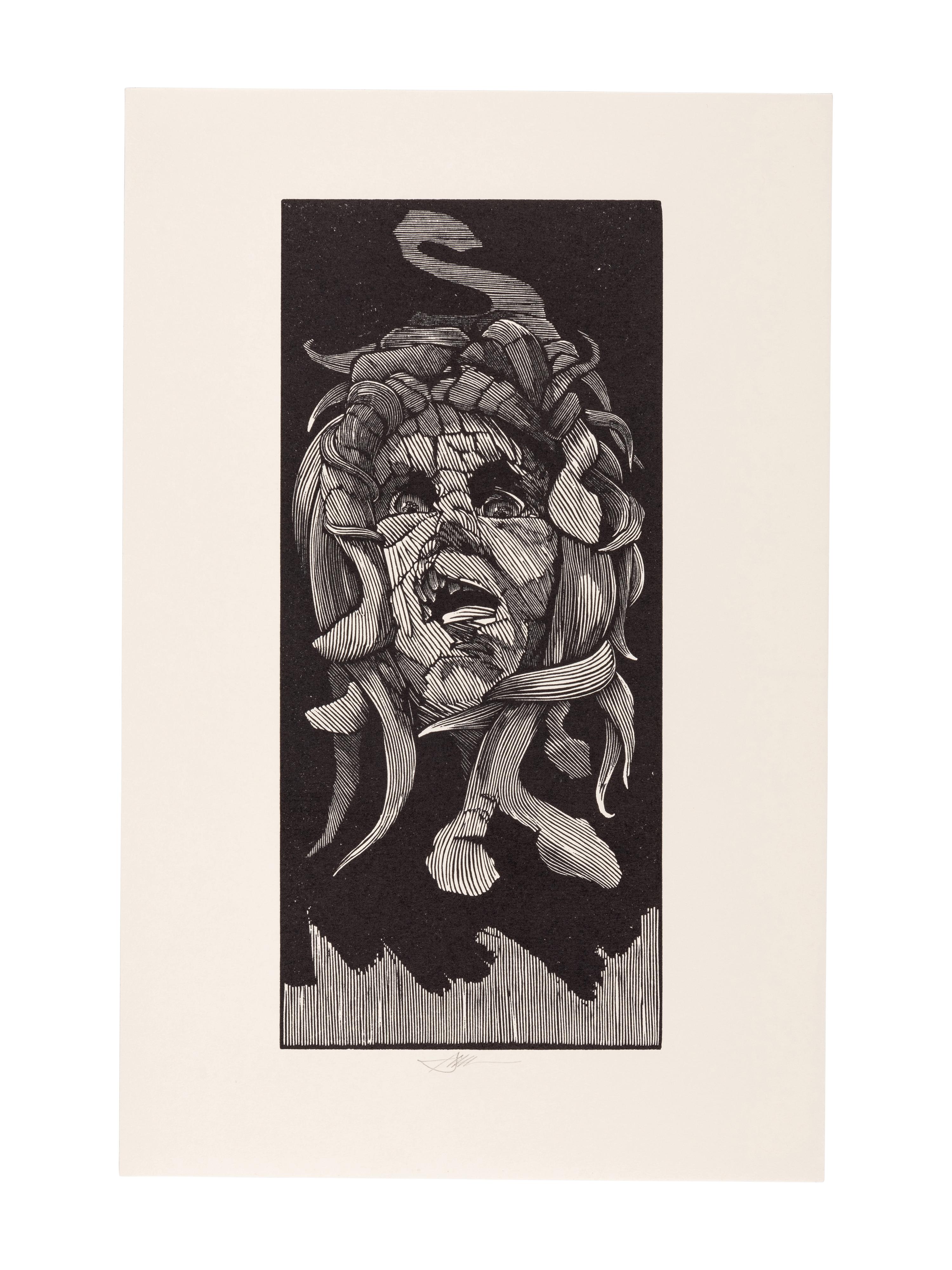 MOSER, Barry. A suite of 18 proof wood-engraved plates by Barry Moser for an unrealized edition of Dante’s Inferno. [ca 1984]. 293 x 190 mm. EACH SIGNED BY MOSER; and 2 additional trial proofs with letterpress in red for the same, each SIGNED BY MOSER.