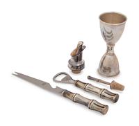 A Group of Four Tiffany & Co. Silver Bamboo Pattern Bar Articles