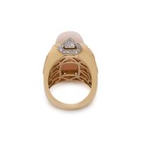 PINK OPAL AND DIAMOND RING