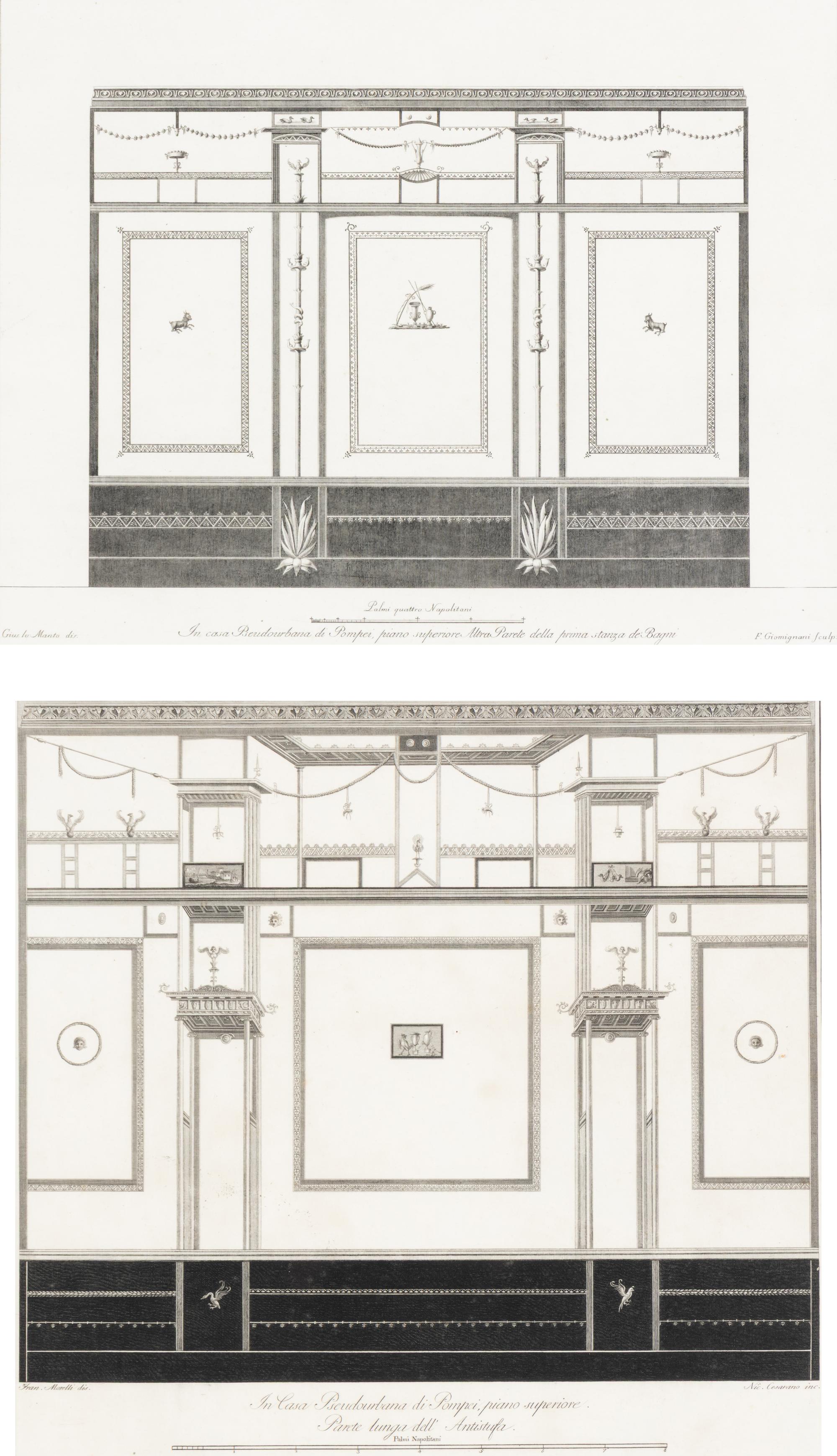 A Pair of Framed Prints of Interior Elevations