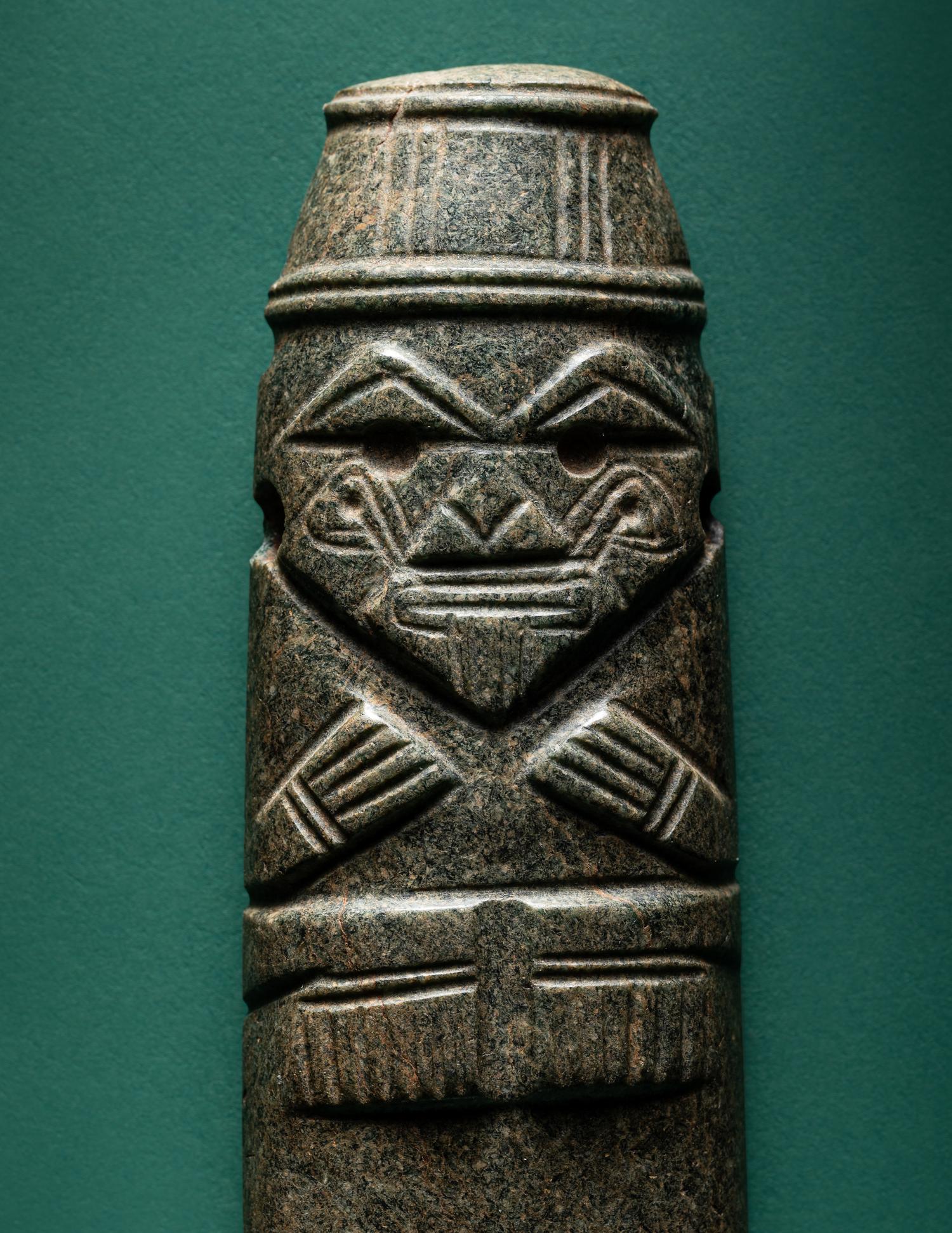 A Costa Rican Jade Axe-God Pendent