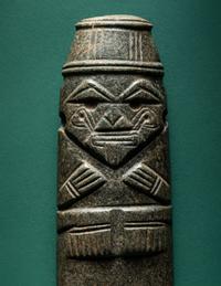 A Costa Rican Jade Axe-God Pendent