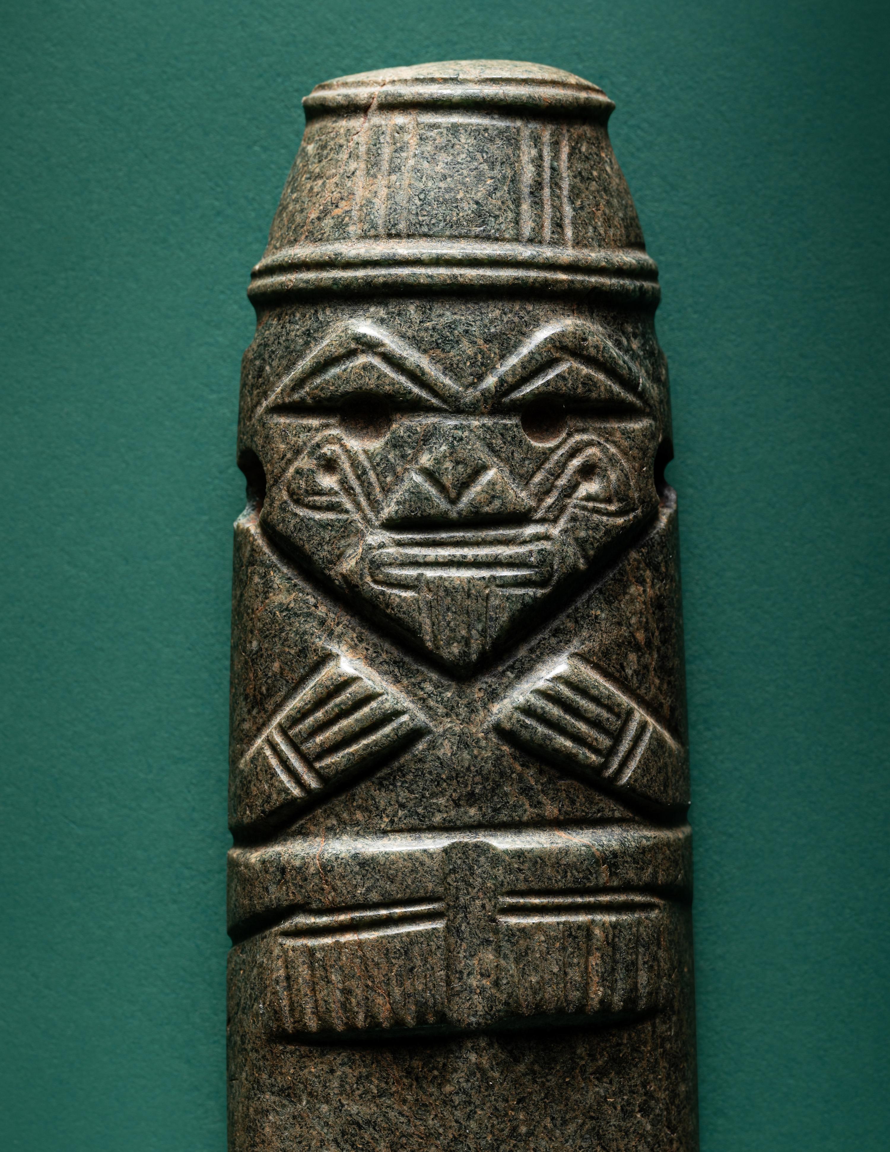 A Costa Rican Jade Axe-God Pendent