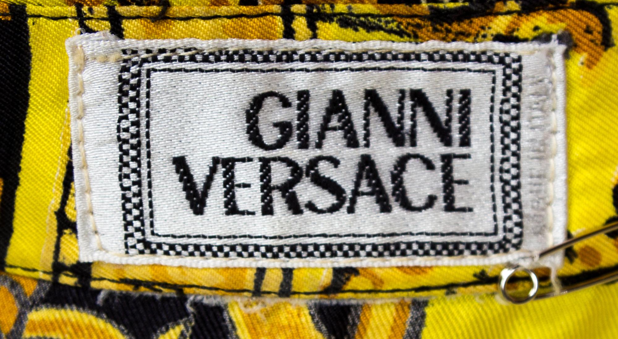 A Gianni Versace Silk Print Shirt, No size.