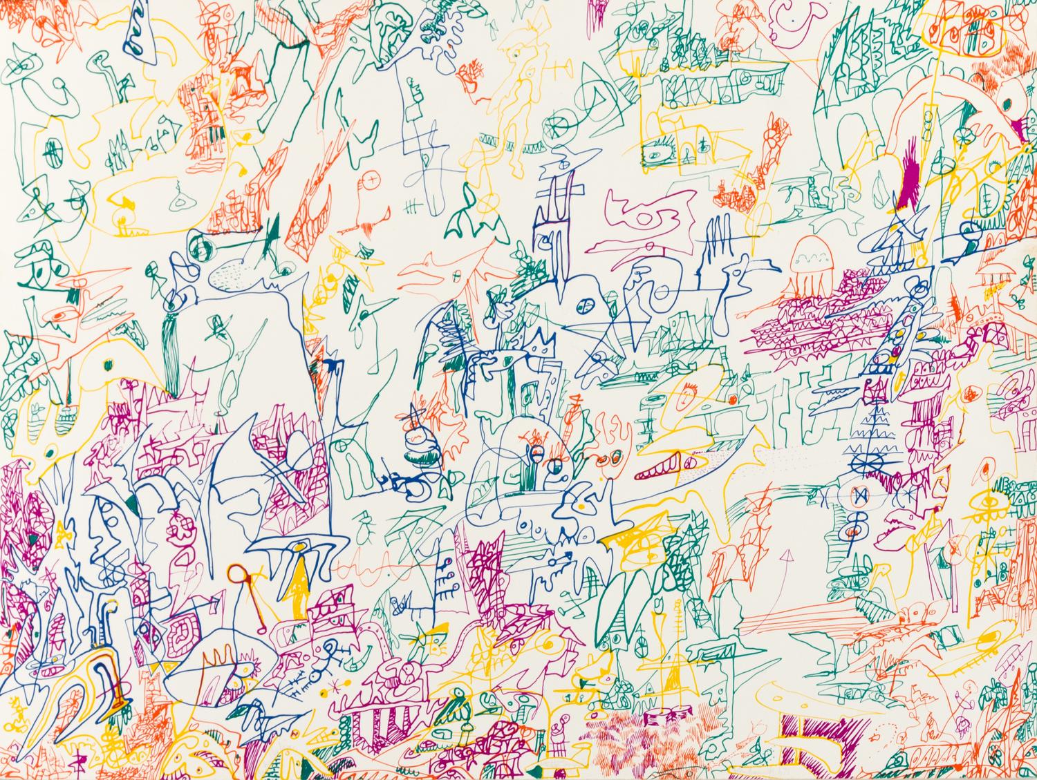 John Himmelfarb, (American, b. 1946), What they Were, Regression, Whirled Map, and Actually Doing