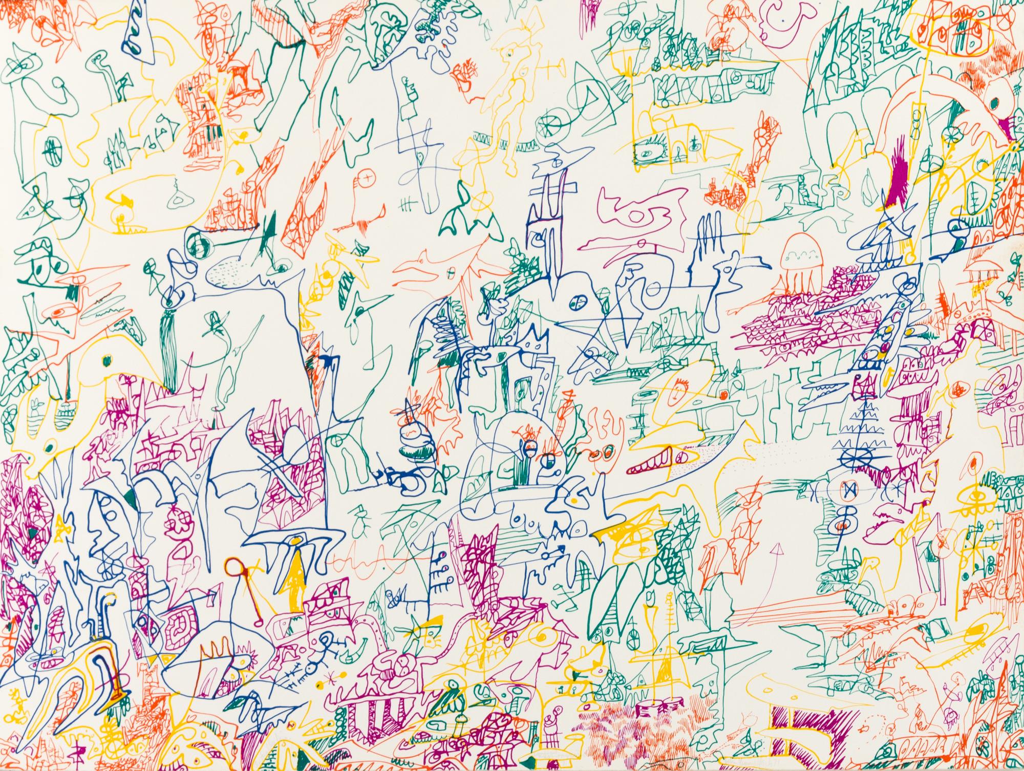 John Himmelfarb, (American, b. 1946), What they Were, Regression, Whirled Map, and Actually Doing