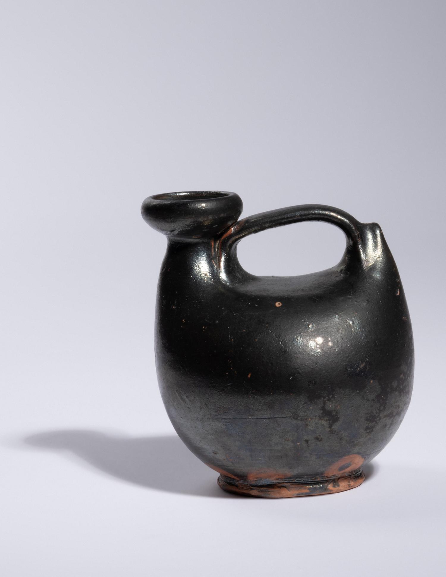 Two South Italian Black-Glazed Vessels