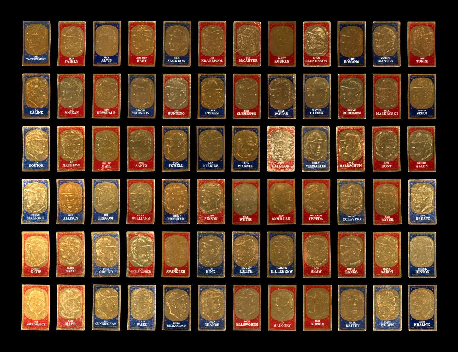 A Complete Set of 1965 Topps Embossed Baseball Cards (72/72)
