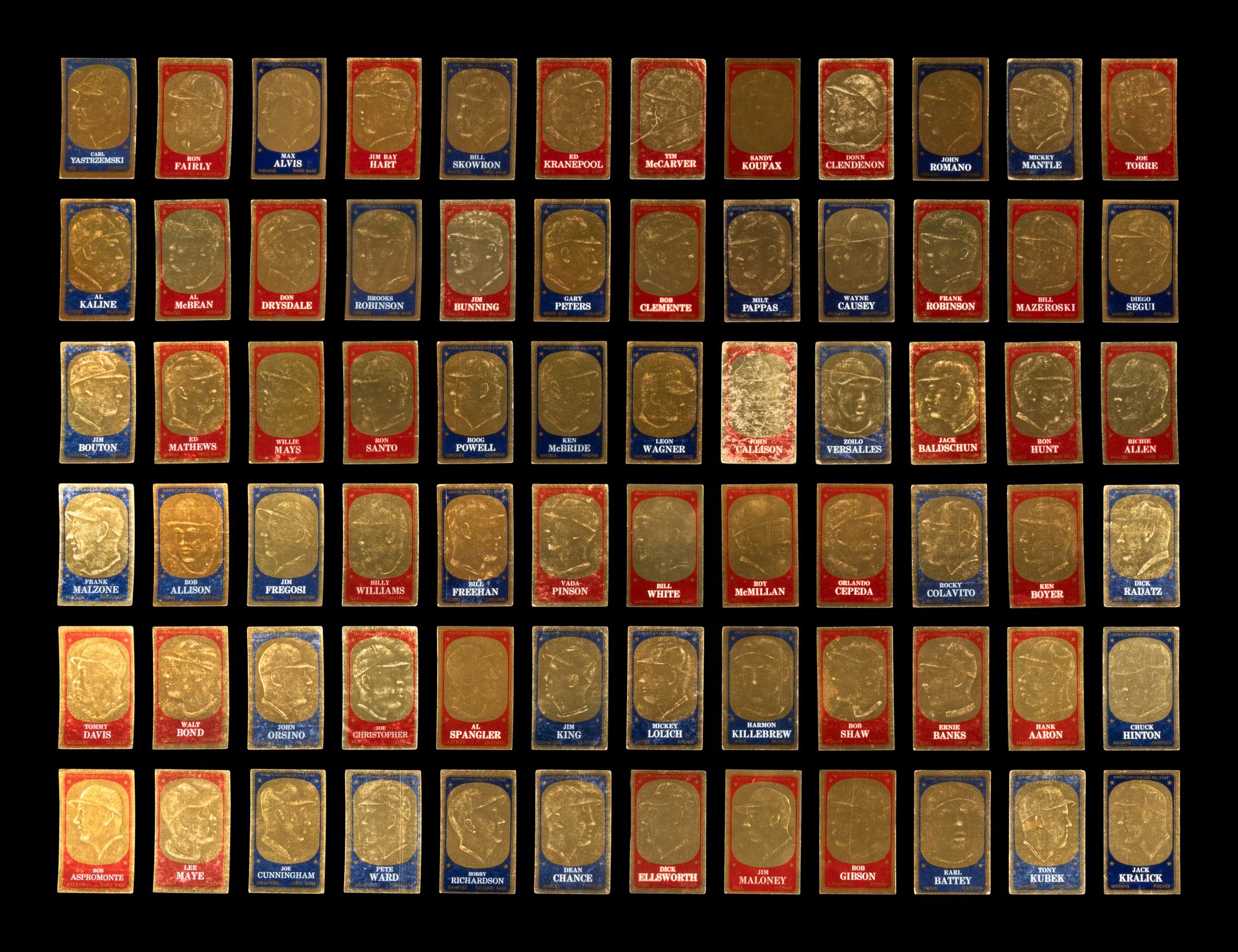 A Complete Set of 1965 Topps Embossed Baseball Cards (72/72)