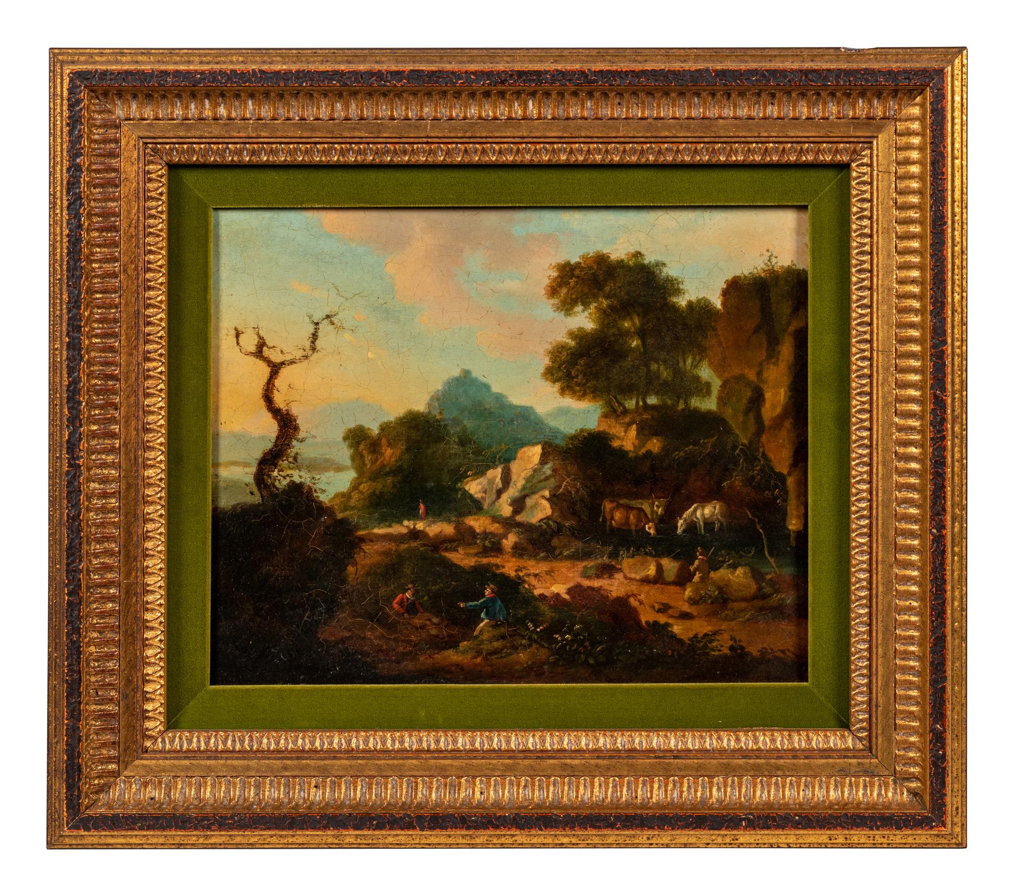 Landscape with Cows and Figures