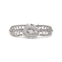 HAMILTON, PLATINUM AND DIAMOND SURPRISE WATCH