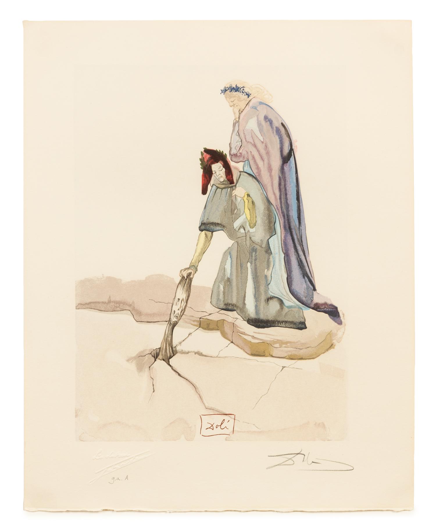 Salvador Dali, (Spanish, 1904-1989), Hell Canto 32 (from The Divine Comedy)