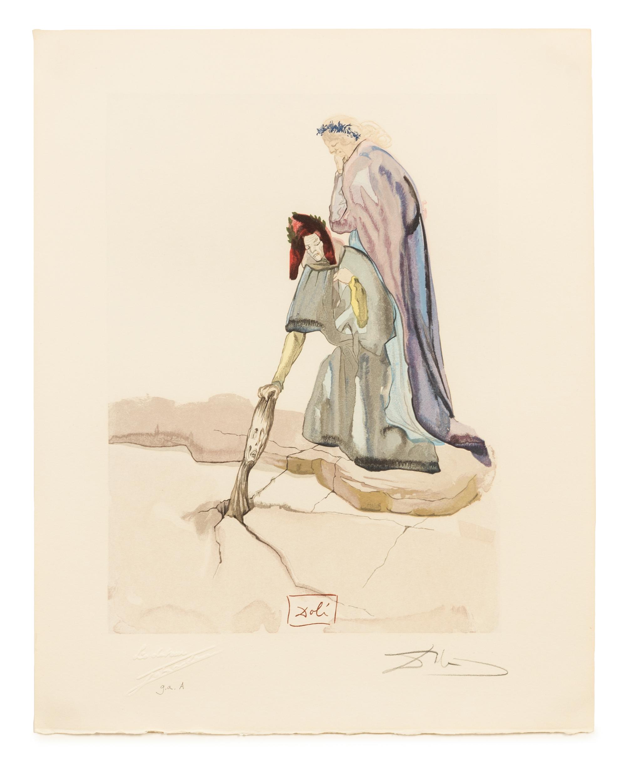 Salvador Dali, (Spanish, 1904-1989), Hell Canto 32 (from The Divine Comedy)