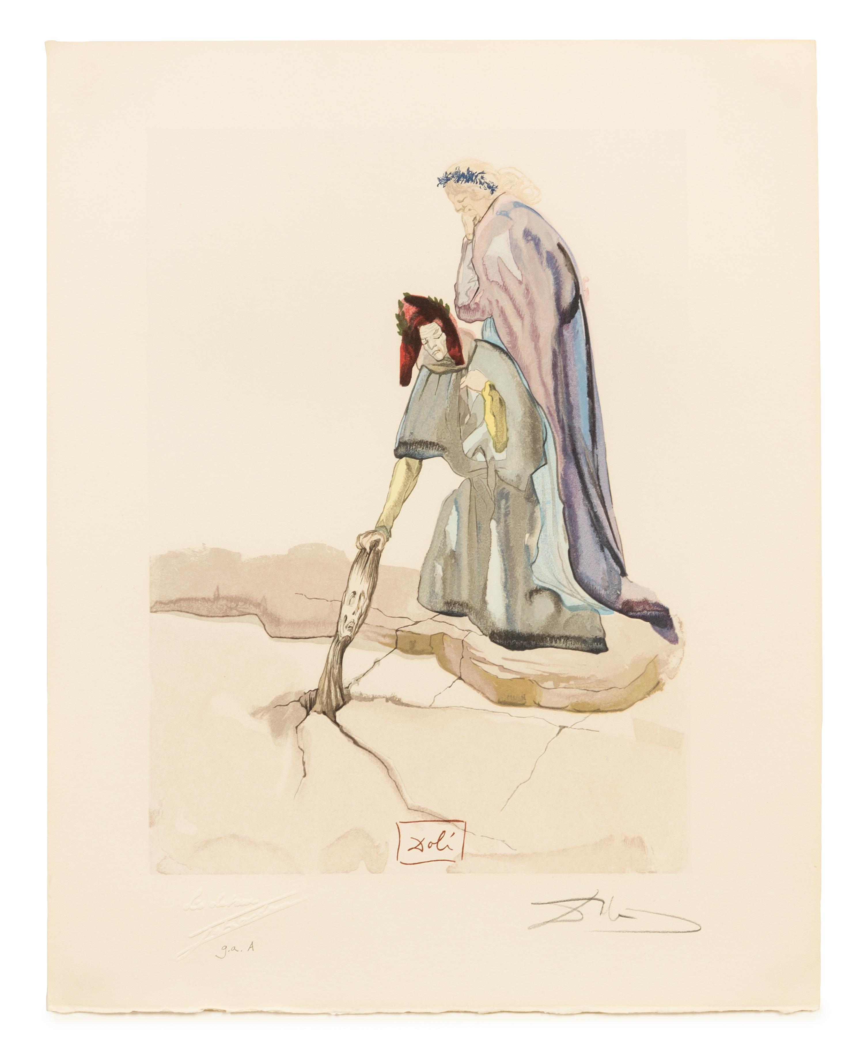 Salvador Dali, (Spanish, 1904-1989), Hell Canto 32 (from The Divine Comedy)