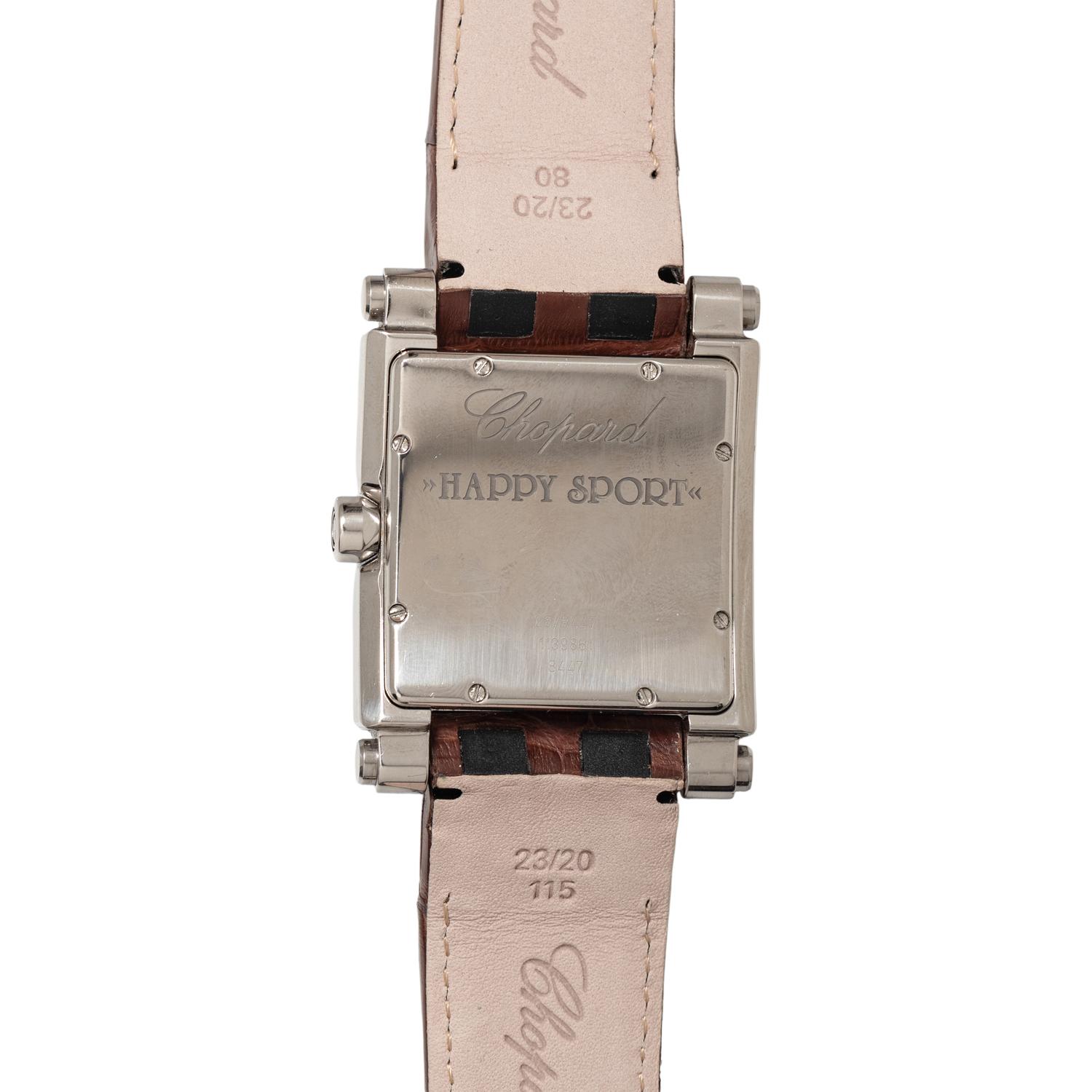 CHOPARD, STAINLESS STEEL 'HAPPY SPORT' WATCH