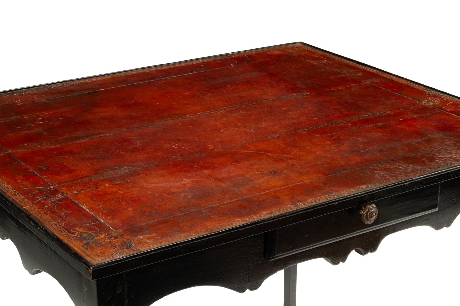 A Louis XV Provincial Ebonized Writing Table