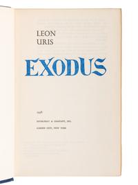 URIS, Leon (1924-2003). Exodus . Garden City, NY: Doubleday & Company, Inc., 1958.