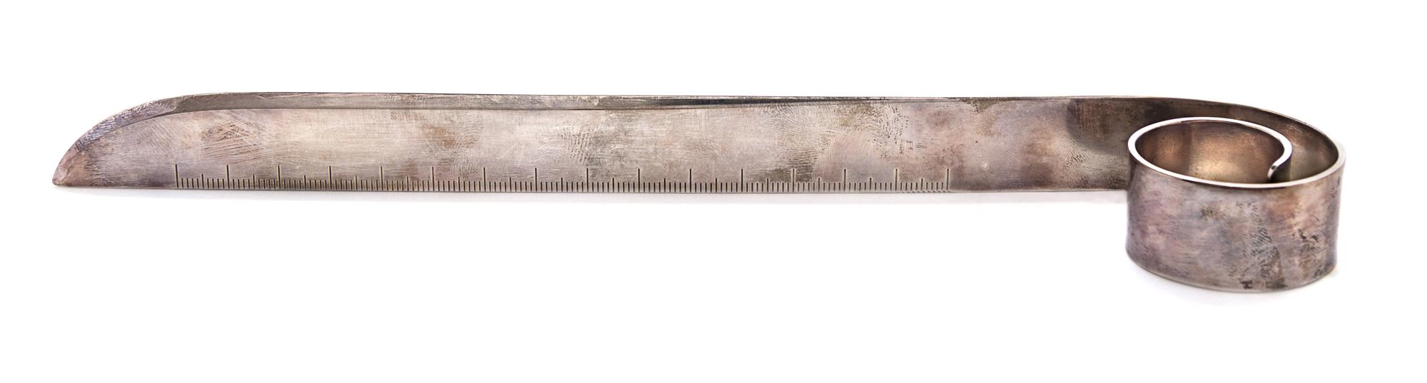An Hermes Silverplate Letter Opener Length 9 5/8 inches.