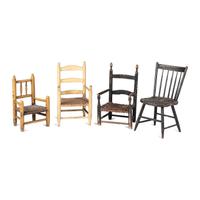 Four Paint Decorated Child's Chairs