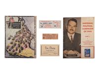[DEWEY, Thomas (1902-1971)]. A group of 19 campaign pamphlets, tickets, and other ephemera, ca 1940-1944, including: