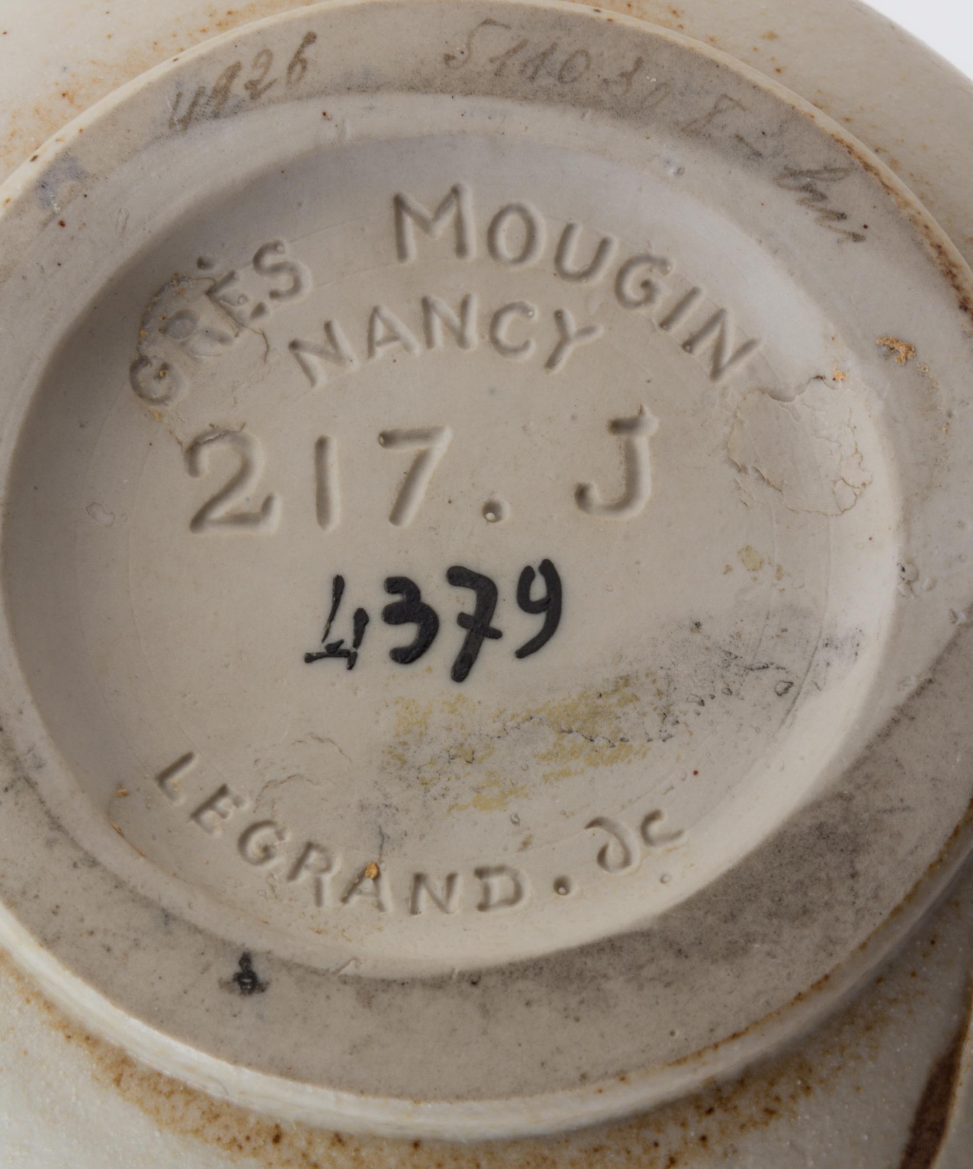 A Mougin Nancy Pottery Vase Height 6 3/4 inches.