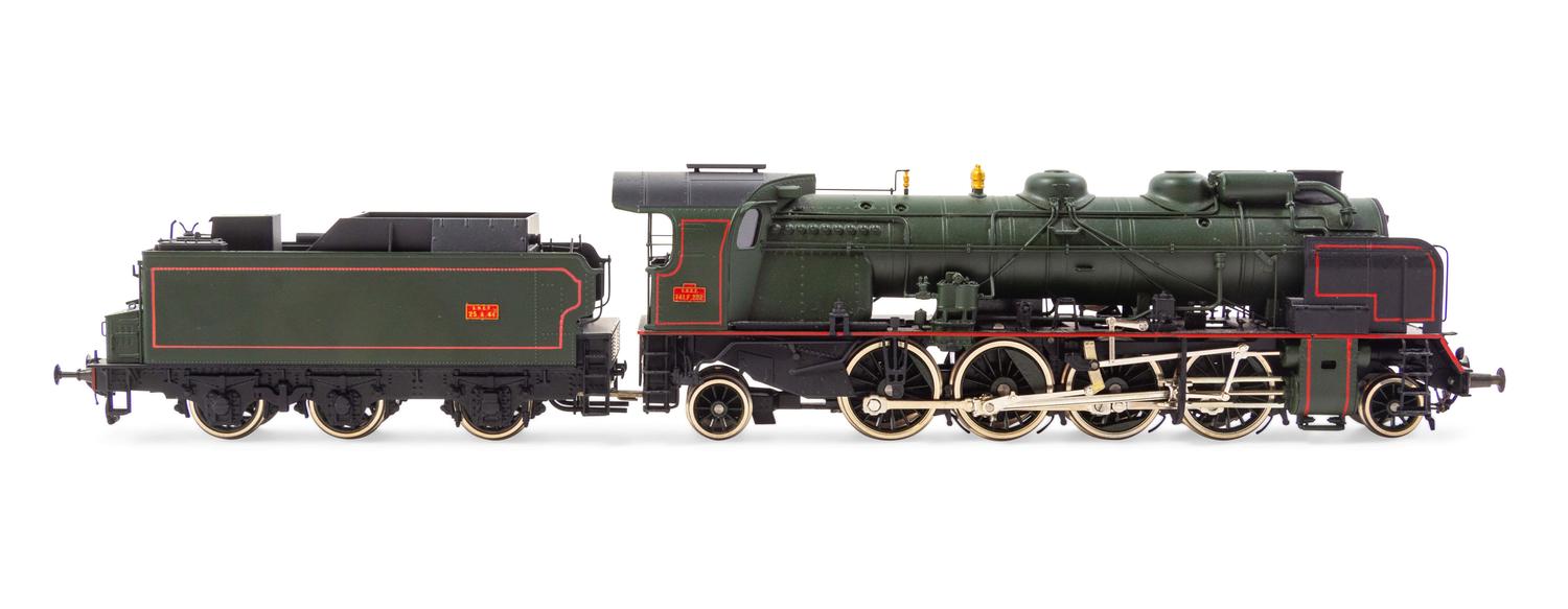 A Fulgurex Limited Edition Polychrome HO-Gauge S.N.C.F 2-8-2 Locomotive and Tender