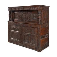 A Charles II Oak Press Cupboard