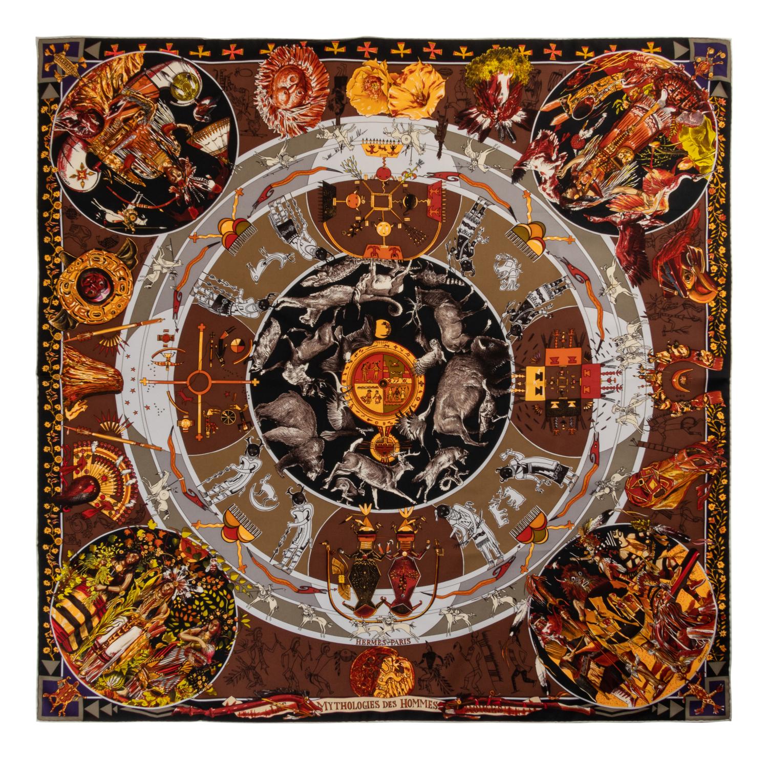 Hermès Kermit Oliver 90cm Silk Scarf