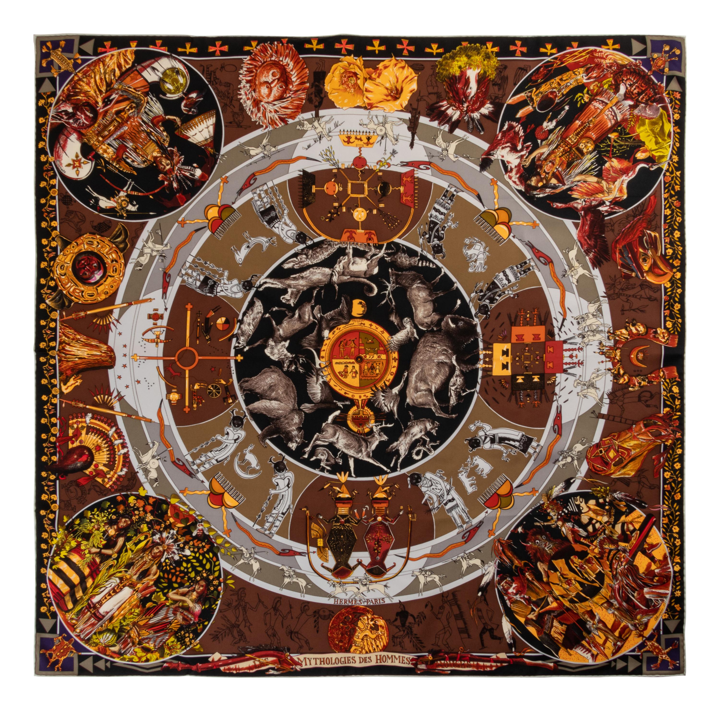 Hermès Kermit Oliver 90cm Silk Scarf