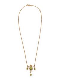 YELLOW GOLD AND PERIDOT NECKLACE