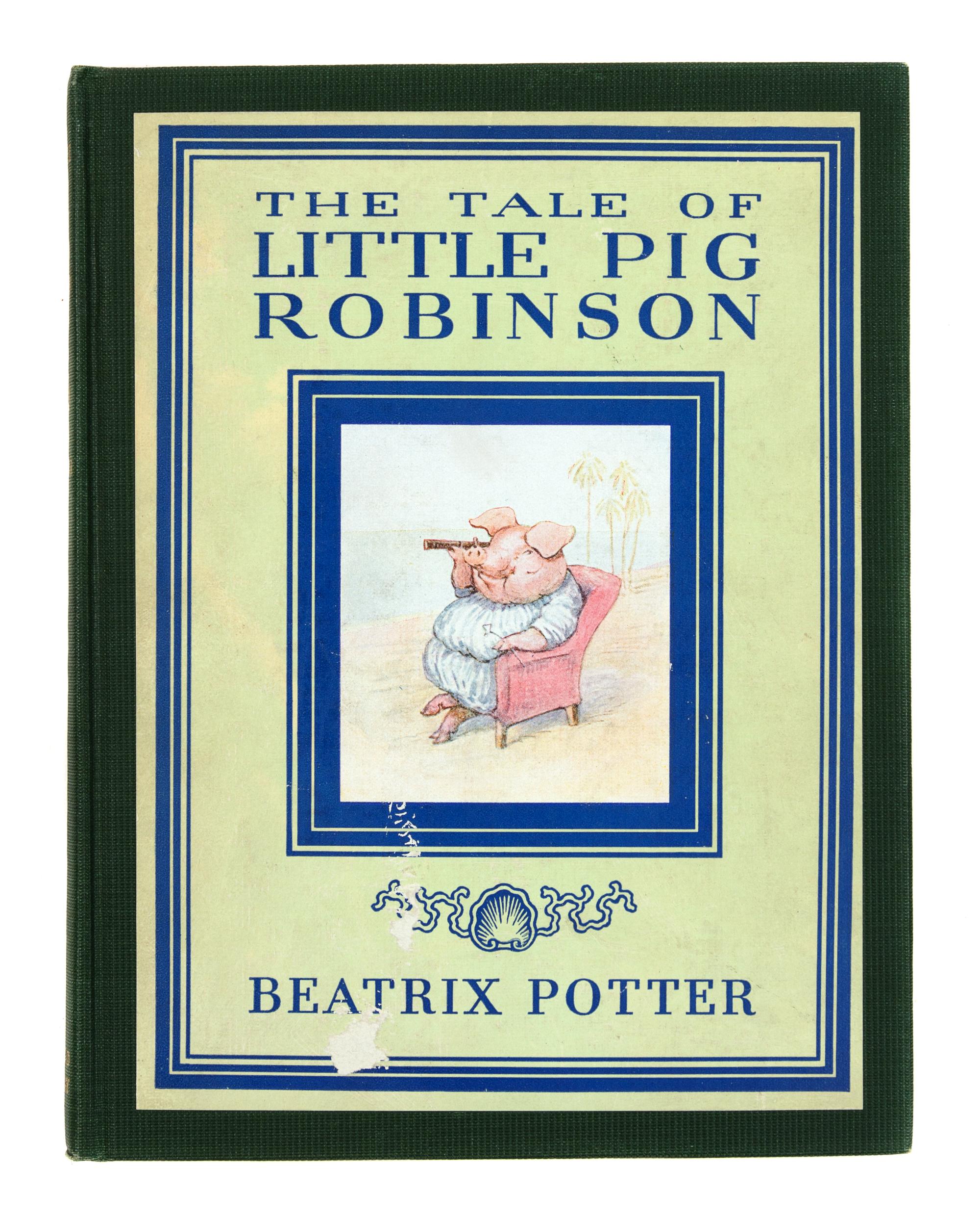 POTTER, Beatrix (1866-1943). The Tale of Little Pig Robinson. Philadelphia: David McKay Company, 1930.