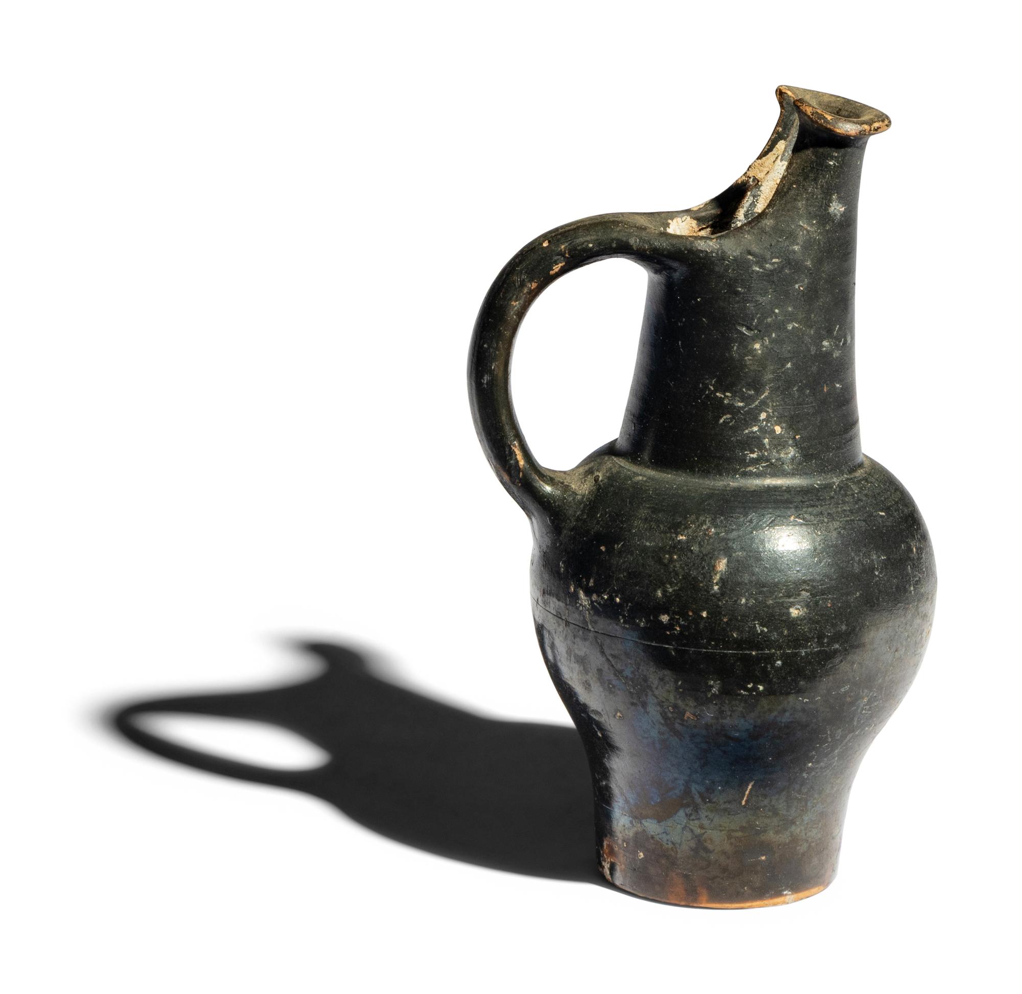 An Etruscan Black-Glazed Oinochoe