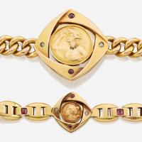 A Pair of Gold, Ruby, and Diamond Bracelets
