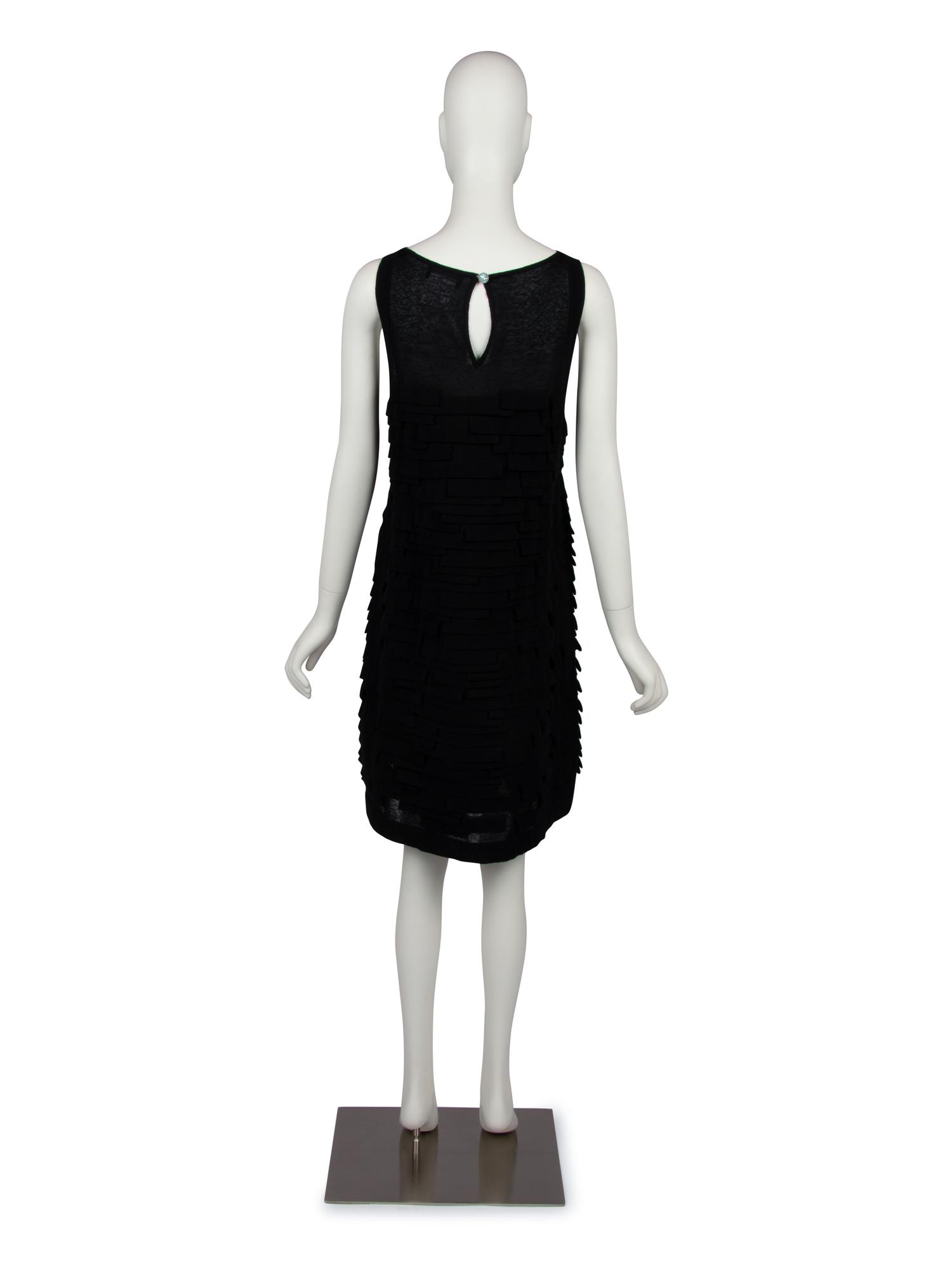 Chanel Sleeveless Black Knit Dress, 2010s
