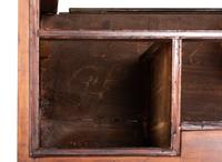 A Queen Anne Cherrywood and Maple Flat Top High Chest with Cornice Drawer