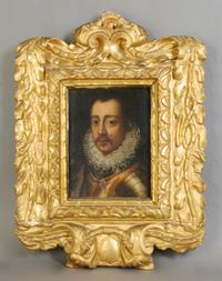 An Old Master Style Portrait, Height 10 x width 7 1/2 inches.