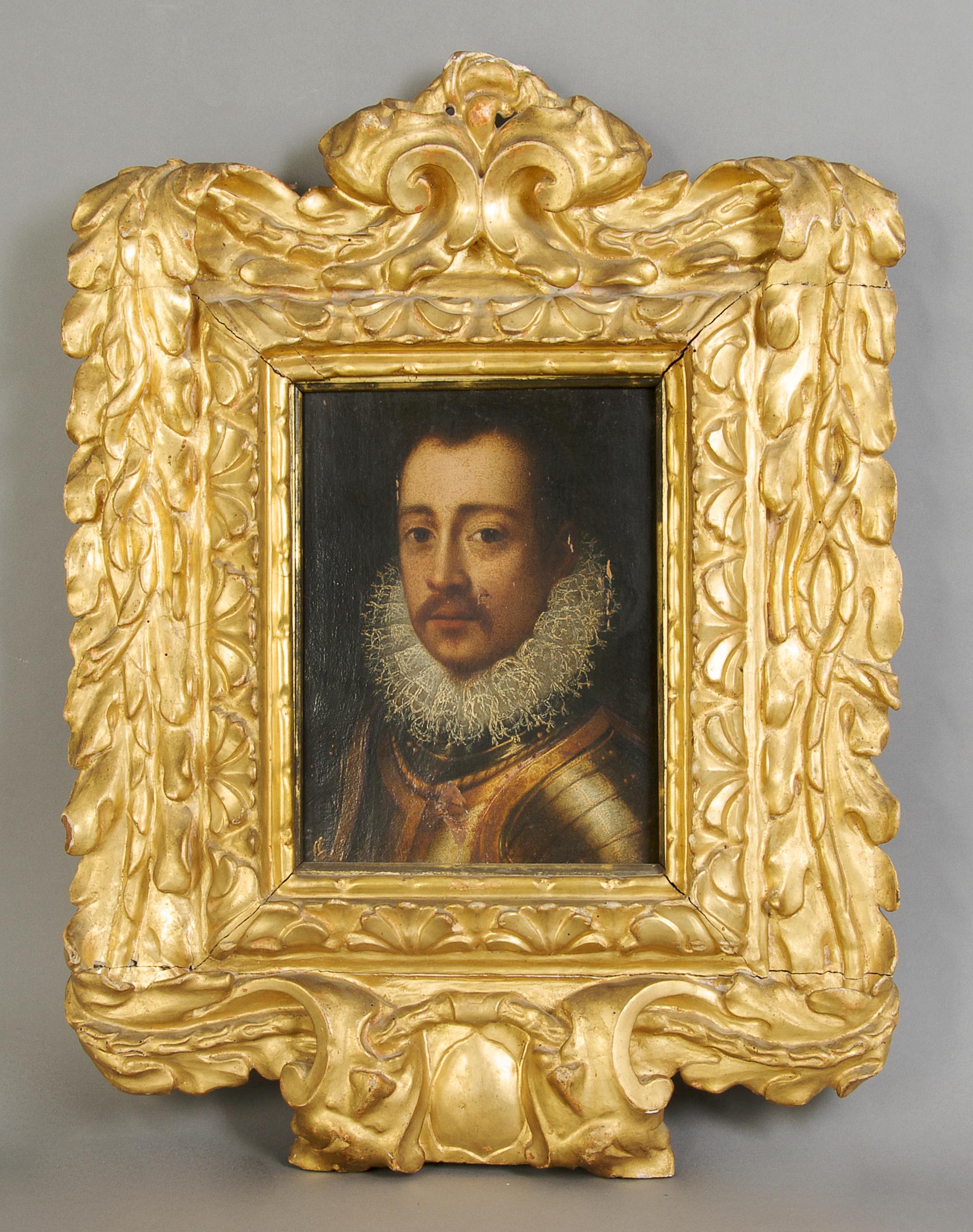 An Old Master Style Portrait, Height 10 x width 7 1/2 inches.