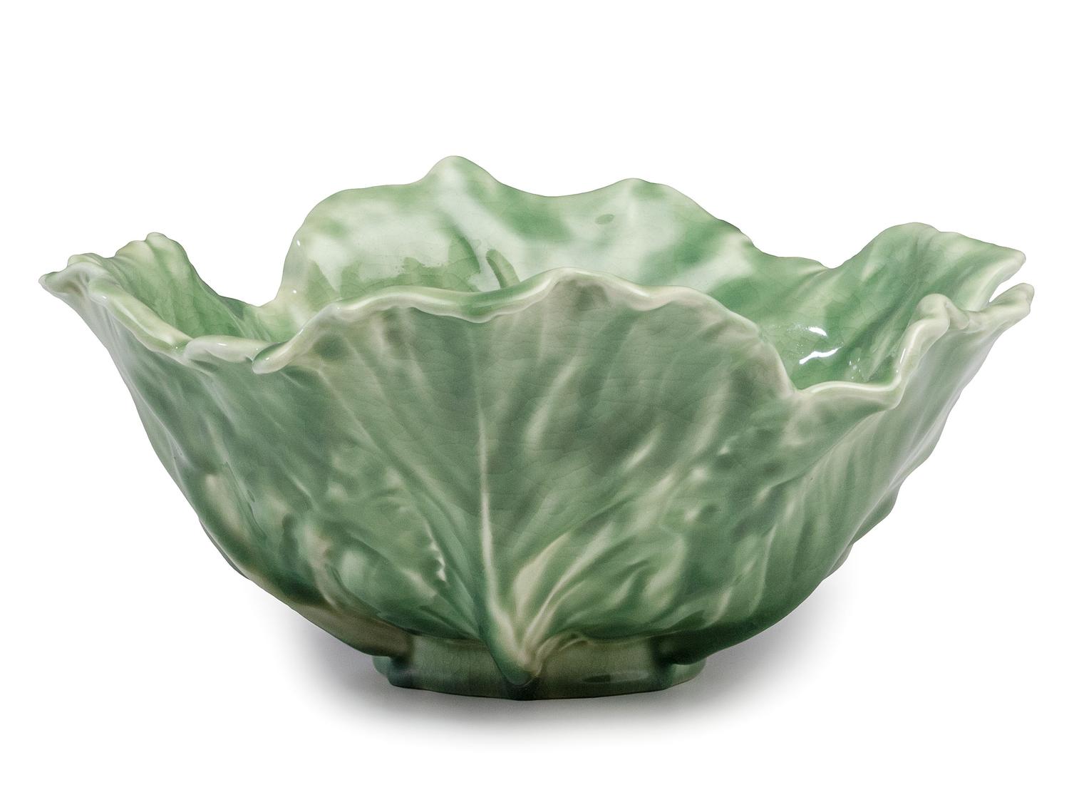 A Rookwood Pottery Celadon Glaze Cabbage Leaf Bowl