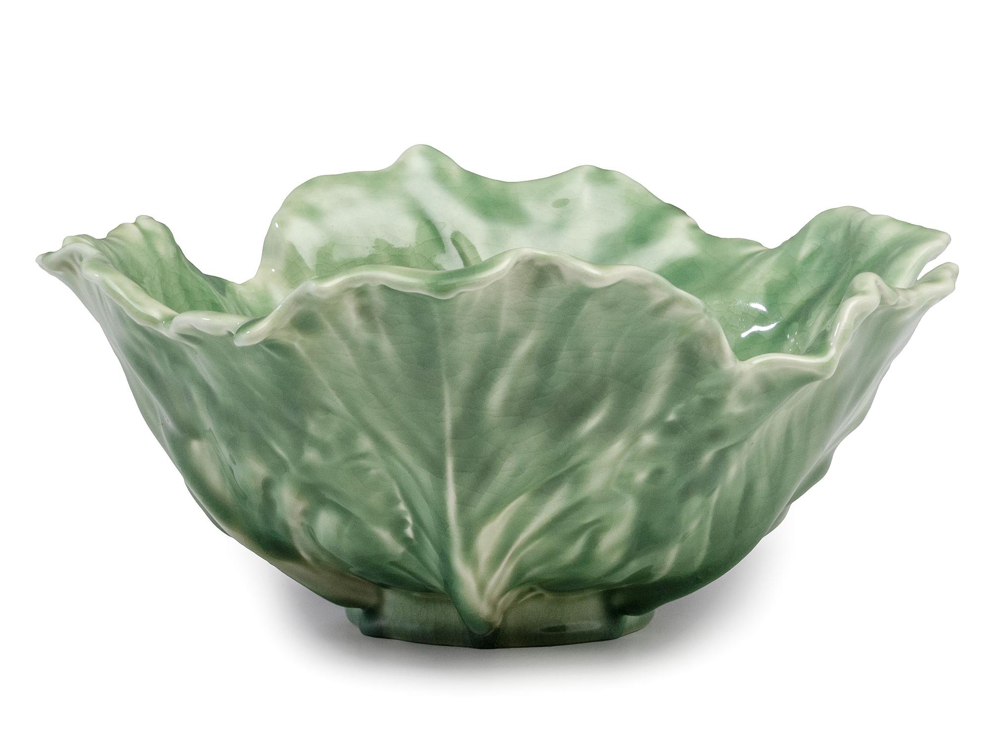 A Rookwood Pottery Celadon Glaze Cabbage Leaf Bowl