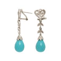 Blue Hardstone, Diamond, and White Gold Demi Parure