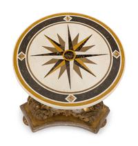 A Baroque Style Gilt and Silvered Side Table with Pietra Dura Top