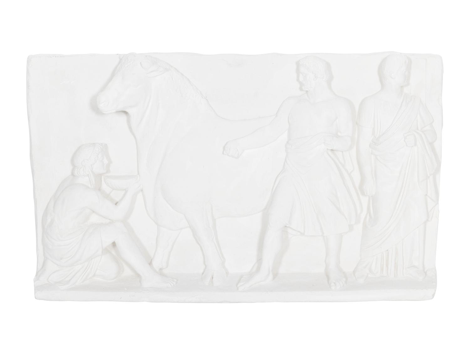 Two Cast Plaster Relief Panels After the Antique
