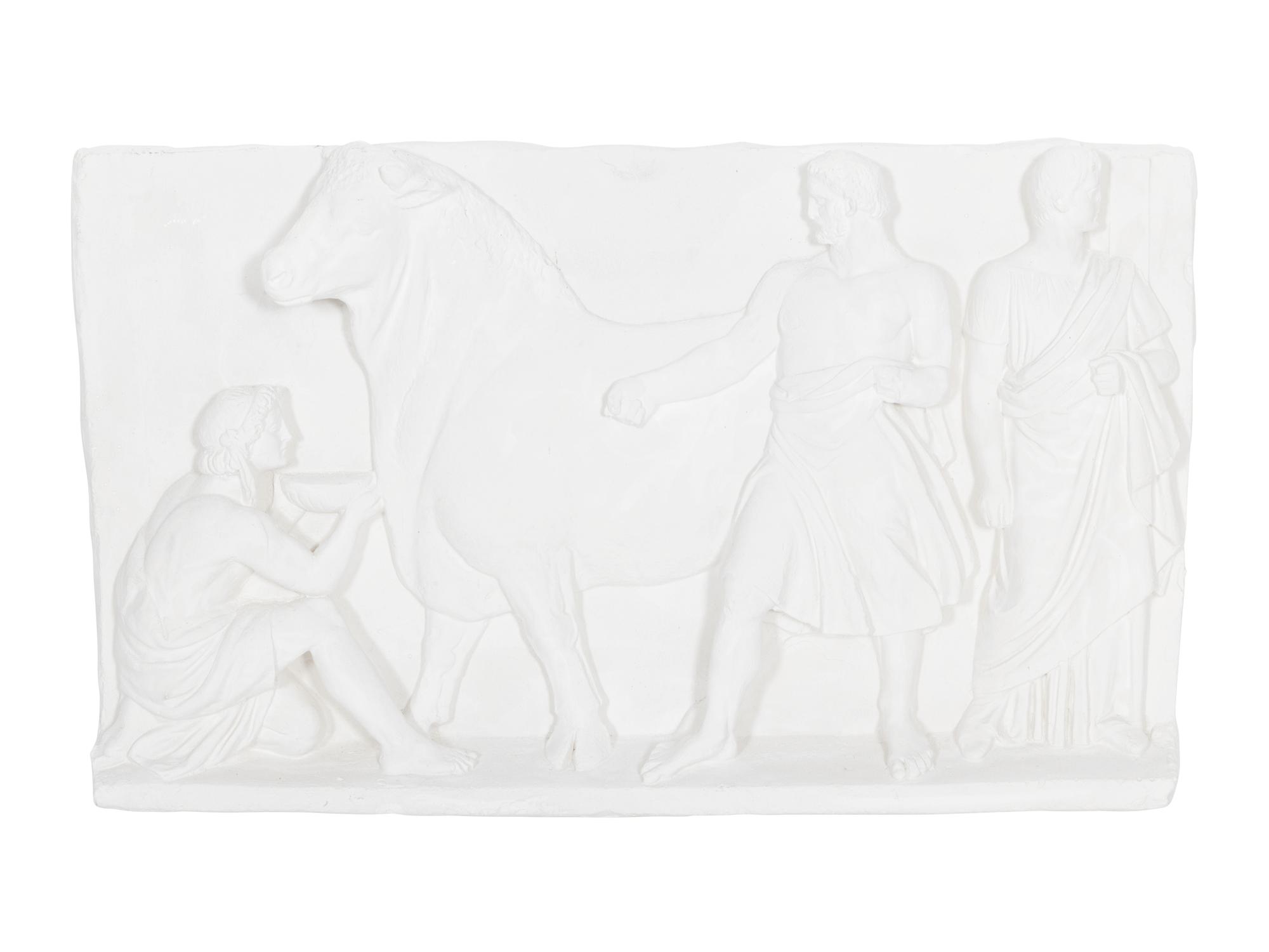 Two Cast Plaster Relief Panels After the Antique