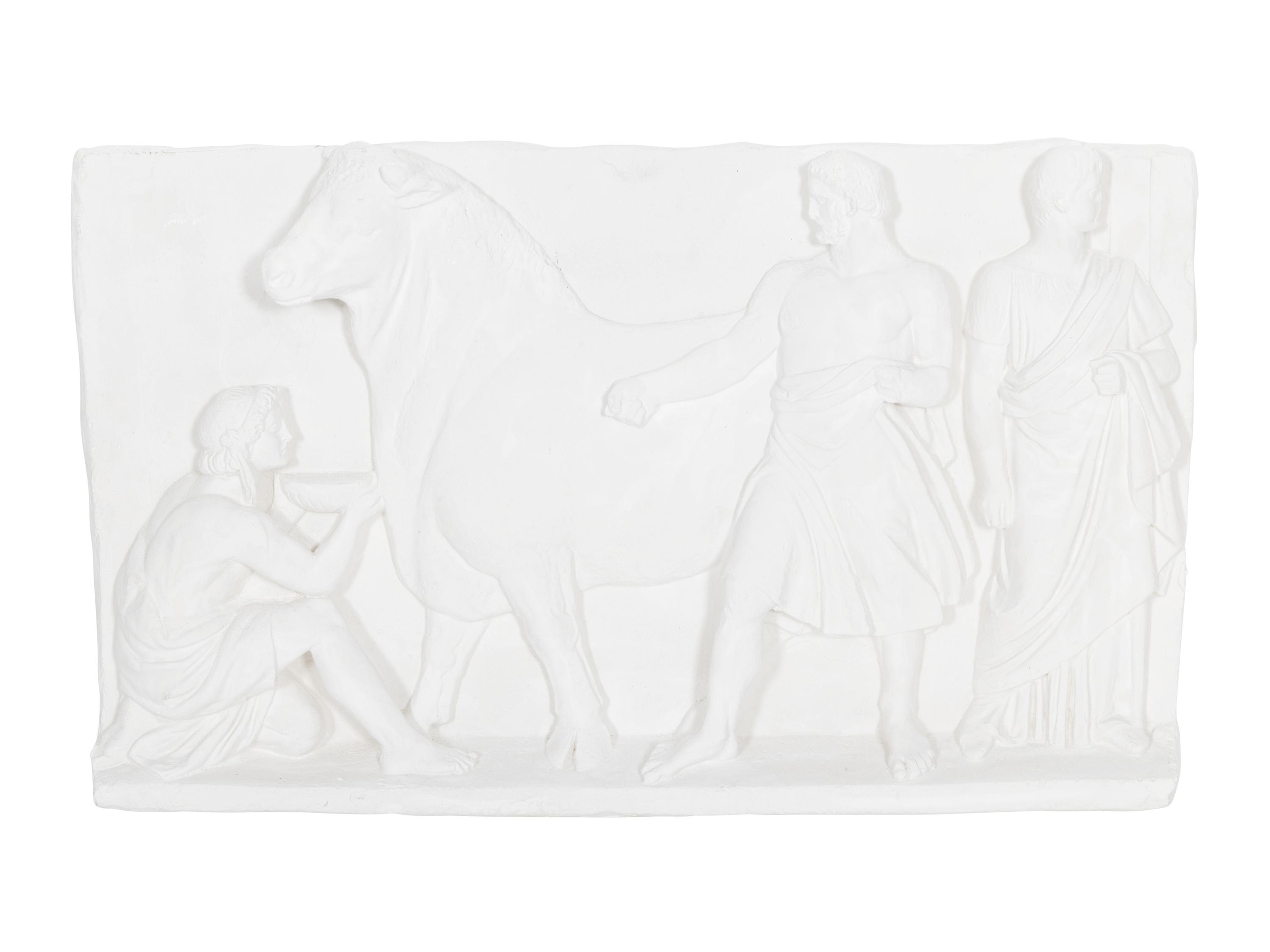 Two Cast Plaster Relief Panels After the Antique