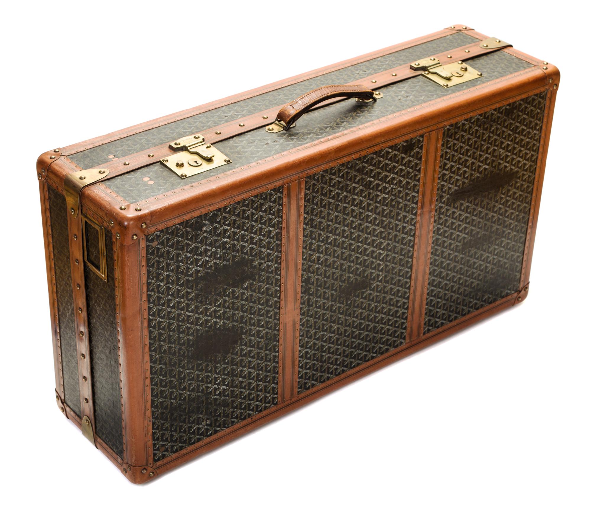 A Goyard Large Hardsided Suitcase, 34" x 18" x 9.5".