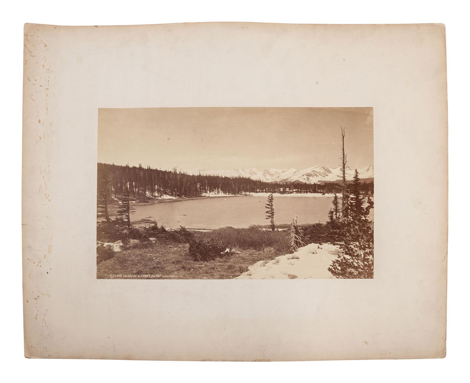 [WESTERN AMERICANA]. [JACKSON, Wm. Henry, photog.] The Colorado or Front Range from near Gold Hill .