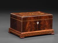 A New York Marquetry Award Sewing or Jewelry Box