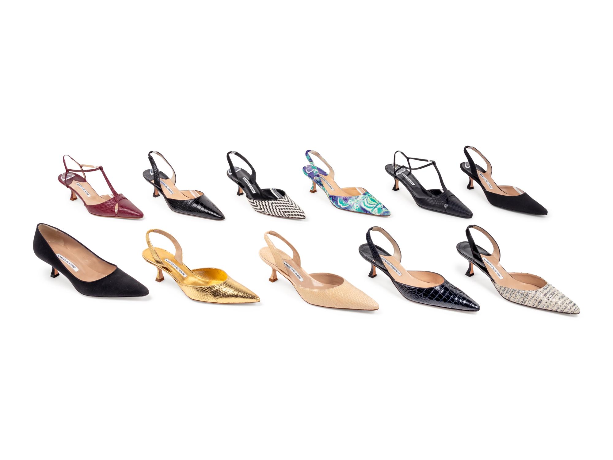 Eleven Pairs of Manolo Blahnik Heels