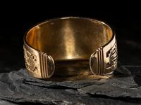 14K Gold and Bisbee Turquoise Cuff Bracelet