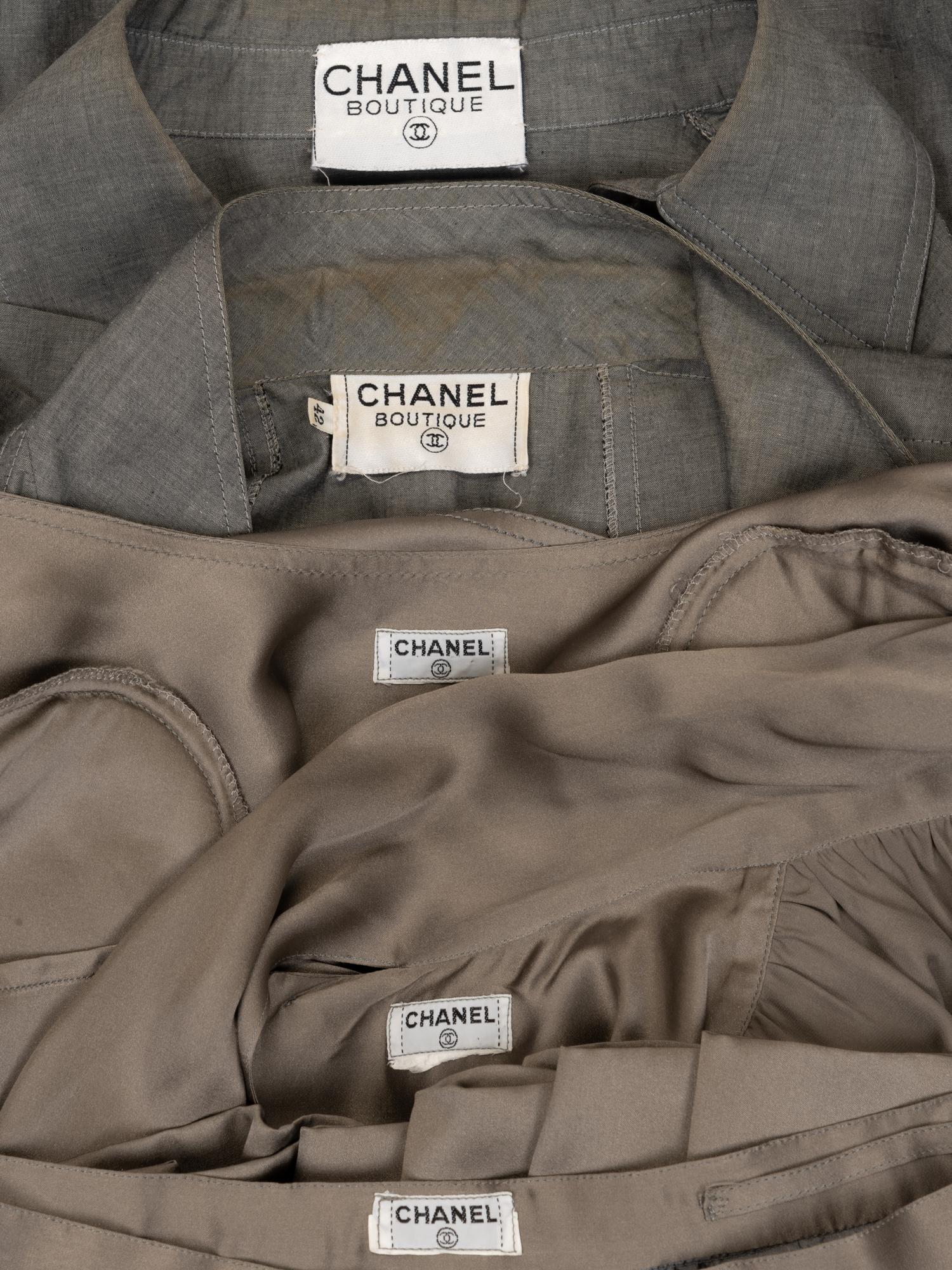 Two Grey Chanel Ensembles, 1980s